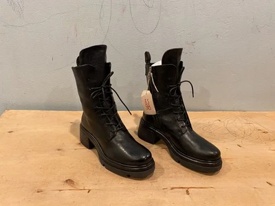 NWT A.S.98 Elmi Combat Boot , Black Leather , Sz EU 42 / US 10.5 - 11 - Image 1 of 4