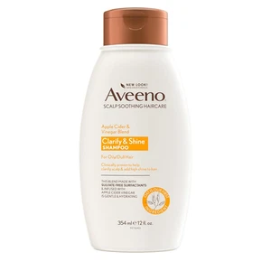 Aveeno Shampoo Chiarificante all'Aceto di Sidro di Mele, Migliora la Lucidozza, 12 Fl Oz - Foto 1 di 12