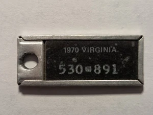 1970 Virginia DAV Tag Keychain License Plate 530-891 - Picture 1 of 2