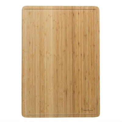 Tabla de cortar de bambú extra grande 20 x 14 pulgadas antibacteriana con ranura para jugo Foto 1 de 4