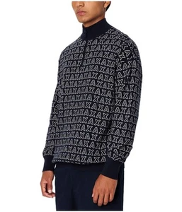 Armani Mens Ax Outline Logo Knit Sweater - Picture 1 of 1