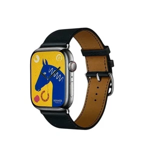 *NOWY Apple Hermes Vert Rousseau Single Tour Watch Band 45mm - Zdjęcie 1 z 9