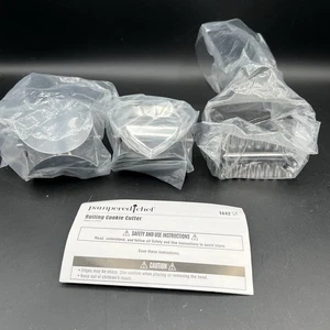 Pampered Chef Rollen Ausstecher Herzen Kreis Jakobsmuschel Rand Quadrat #1442 Neu - Bild 1 von 9