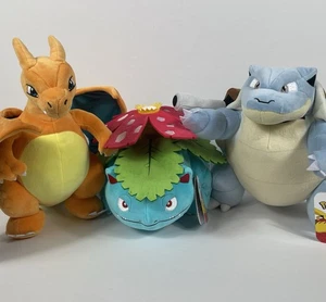 Pokemon Jazwares Charizard /Blastoise /Venusaur 12” Plush NEW w/tags - Picture 1 of 10