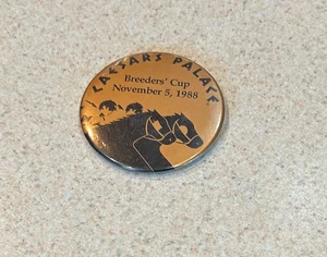 CAESARS PALACE 1980s Vintage 3" Pinback Button -- Breeders Cup Horse Racing - Picture 1 of 2