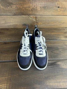 Ungaro Paris Blue Black White Leather Lace Up Casual Shoes Men Size 9 (42) - Picture 1 of 15