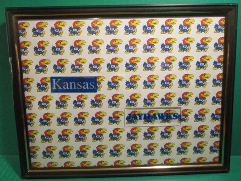 Kansas Jayhawks KU Framed Wall Plaque Cover