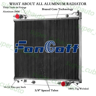 3 ROW Radiator Fits 1997-2014 Ford E150 E250 E350 Econoline Club Wagon 6.8L V10 - Image 1 of 4