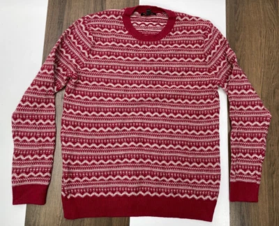 Suéter de Navidad Banana Republic para mujer M rojo a rayas manga larga tejido acanalado Foto 1 de 4