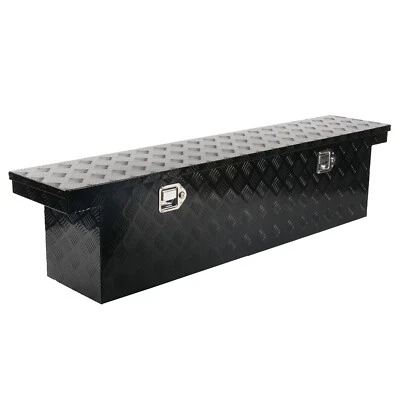 Aluminum 60"X12"X14" Trailer Toolbox Pickup Truck Bed Storage Tool Box +Lock&Key - Image 1 of 4
