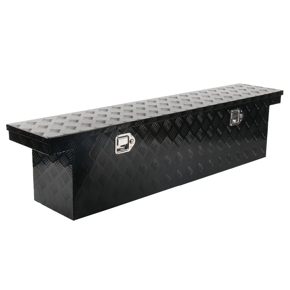 Aluminum 60"X12"X14" Trailer Toolbox Pickup Truck Bed Storage Tool Box +Lock&Key - Image 1 of 4