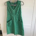 Joules Size 10 Apple Spot Green Nadine Dress