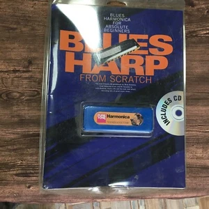 mouth organ RARE BLUES HARP FROM SCRATCH BLUES HARMONICA FOR BEGINNERS with CD - Picture 1 of 11