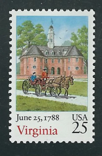 United States - General Issue - 25c - Scott#: 2345 - Virginia Statehood - Image 1 of 1