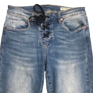 Jean blanc NYC Skinny Classique pour femme taille 27 denim bleu mouche à lacets 27 x 27,5 - Photo 1/9
