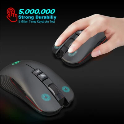 2.4G USB-C Wireless Gaming Mouse Rechargeable 3600DPI 7 Button Type-c Mute Mice - Image 1 of 4