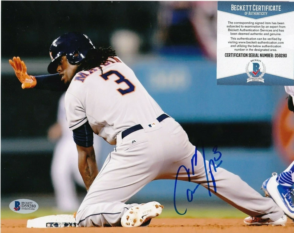 CAMERON MAYBIN  HOUSTON ASTROS  BECKETT AUTHENTICATED  ACTION SIGNED 8x10 - Image 1 of 1