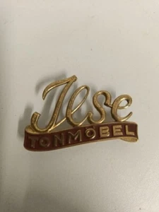 Ilse Tonmöbel Messingschild von einer Musikanlage 50er/60er Jahre Vintage - Imagen 1 de 3