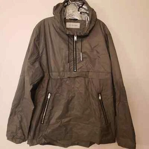 The Very Warm Art Series Hanover 1/4 Zip Jacket Sz L Popover Nylon Olive Green - Picture 1 of 9