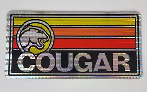 Novità Mercury Cougar Placca Anni 80 Vintage Souvenir Auto Alluminio - Foto 1 di 2