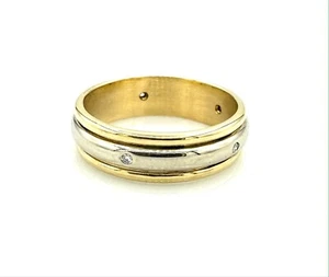MAGNIFIQUE BAGUE OR 18 CARATS - Alliance 2 ors et diamants - 6,02 g - Imagen 1 de 4