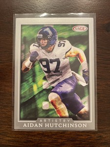 Aidan Hutchinson 2022 Sage Artistry Rookie Silver Parallel Football Card #2