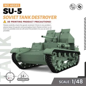 SSMODEL SS48585 1/48 Militär Modellbausatz sowjetischer SU-5 Jagdpanzer - Bild 1 von 5