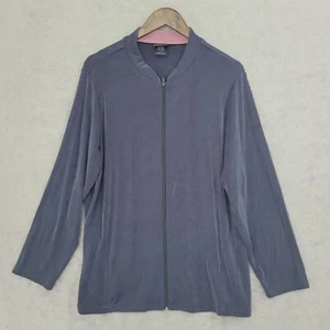 Citiknits Womens Long Sleeve Zip-Up Cardigan 1X Acetate & Spandex 20PT - Picture 1 of 9