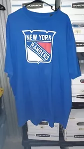 New York Rangers Hockey NHL Blue T-Shirt Adult Sz 3X Tall Dorm Sleep Game Shirt - Picture 1 of 7