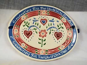 Targa da parete in ceramica nonne amore riempire mondo modello country anni 90 - Foto 1 di 2