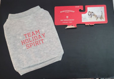 Wondershop Pet Sweatshirt "Team Holiday Spirit" Gray Sz XS up to 10lbs