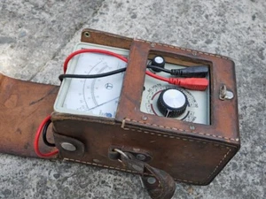 Post Office Telecommunications P.O. Meter Multirange Leather Case & Leads - Picture 1 of 6