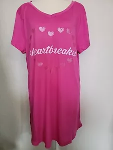 FRENCH AFFAIR Mujer M Tela Elastizada Camisa para Dormir Nueva con Corazones/Vestido de Noche - Imagen 1 de 6