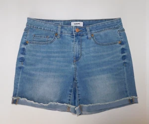 Sonoma Women's Denim Short Blue Size 10 Cotton Blend Raw Cuffed Hem 6" Stretch - Picture 1 of 4