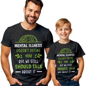 Camiseta para Hombres Niños Enfermedad Cerebro Salud Mental Conciencia Camiseta Ansiedad Emoción #MHA - Imagen 1 de 30