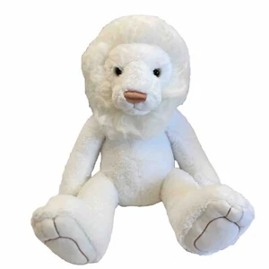 Aurora Nepolian The White Lion Plush Stuffed Animal 20 Inches Brown Eyes Nose  - Picture 1 of 7