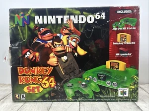 Donkey Kong 64 Jungle Green Nintendo 64 Konsole Set mit Zelda Ocarina of Time - Bild 1 von 23