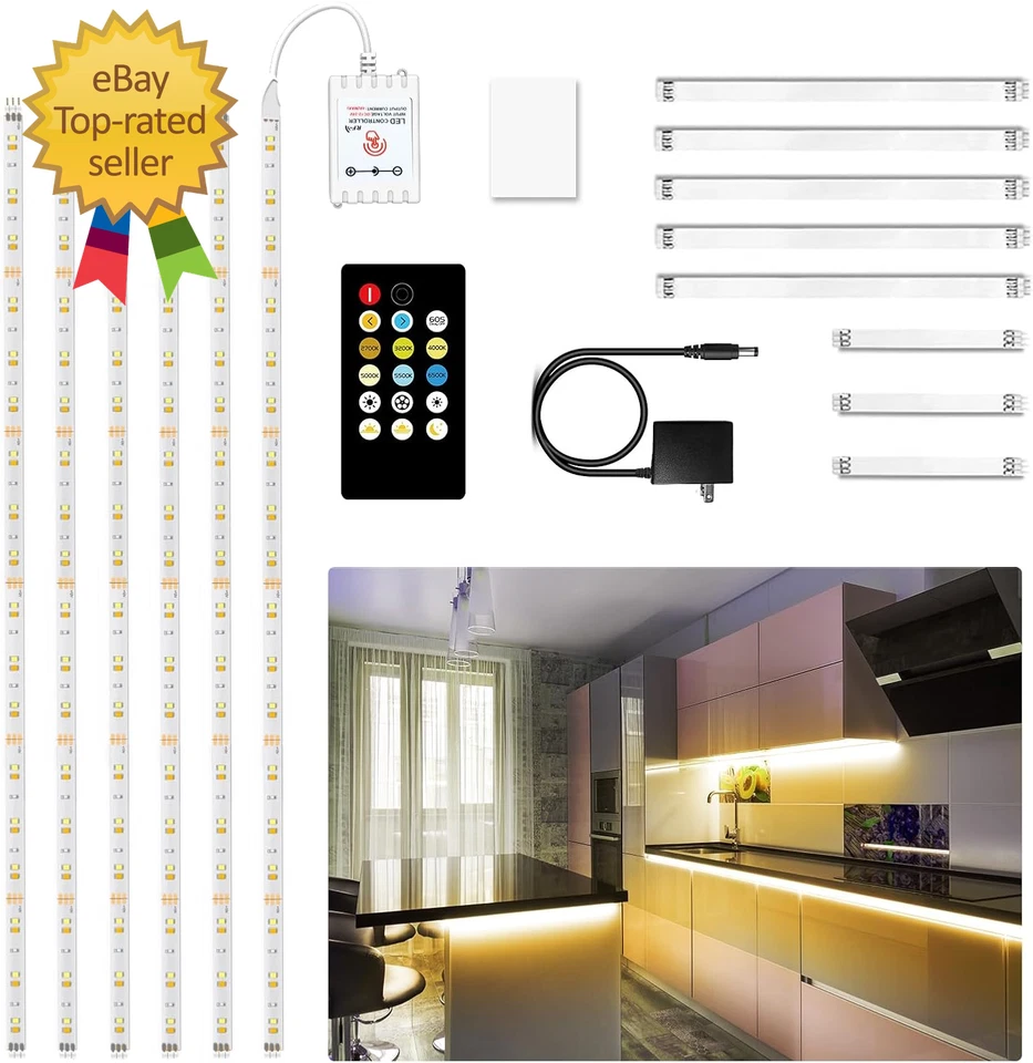 DAYBETTER under Cabinet Lights 6 PCS under Cabinet Lighting with Remote