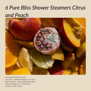 6 Citrus Shower Steamers | Aromatherapy Spa Tabs | Vegan & Natural - Picture 1 of 7