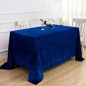 Rectangle Tablecloth Gold Velvet Table Cloth Overlays Banquet Table Decor - Picture 1 of 48