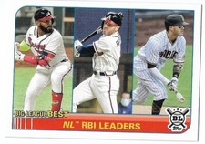 2021 Topps Big League #248 Marcell Ozuna/Freddie Freeman/Manny Machado NL RBI LD