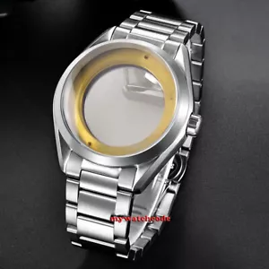 41mm 316L Steel Sapphire Glass Watch Case Fit ETA 2836 8215 NH35 NH36 MOVEMENT - Picture 1 of 10