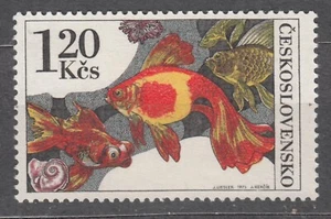 CZECHOSLOVAKIA 1975 SC#2010 MNH** 1,20k st., Tropical Fish (Aquarium). - Picture 1 of 1