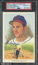 Lou Boudreau HOF Signed Perez-Steele Great Moments Postcard PSA/DNA 10 AUTO