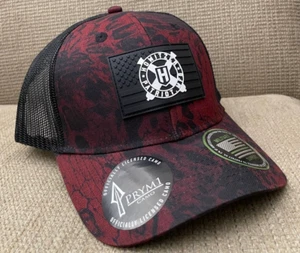 HOWITZER FLAG SNAPBACK TRUCKER MILITARY CAMO RED / BLACK HAT - Picture 1 of 4