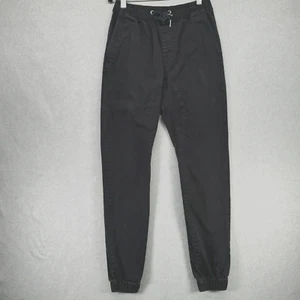 Zanerobe Pants Mens 29 Black Sureshot READ Elastic Waist Drawstring Chino Jogger - Picture 1 of 14