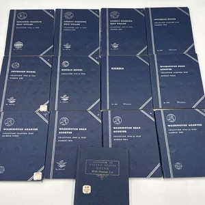 Lot of 12 Assorted Whitman Coin Collecting Albums Books Folders Empty Handbook - Picture 1 of 7