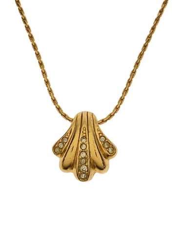 Collana Christian Dior Top donna con conchiglia strass GLD