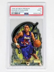 1996-97 Skybox Premium Golden Touch #10 Damon Stoudamire PSA 9 Raptors POP 4 - Picture 1 of 2