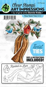 Art Impressions Twist Ties Stamp & Die Set Tree - Picture 1 of 1